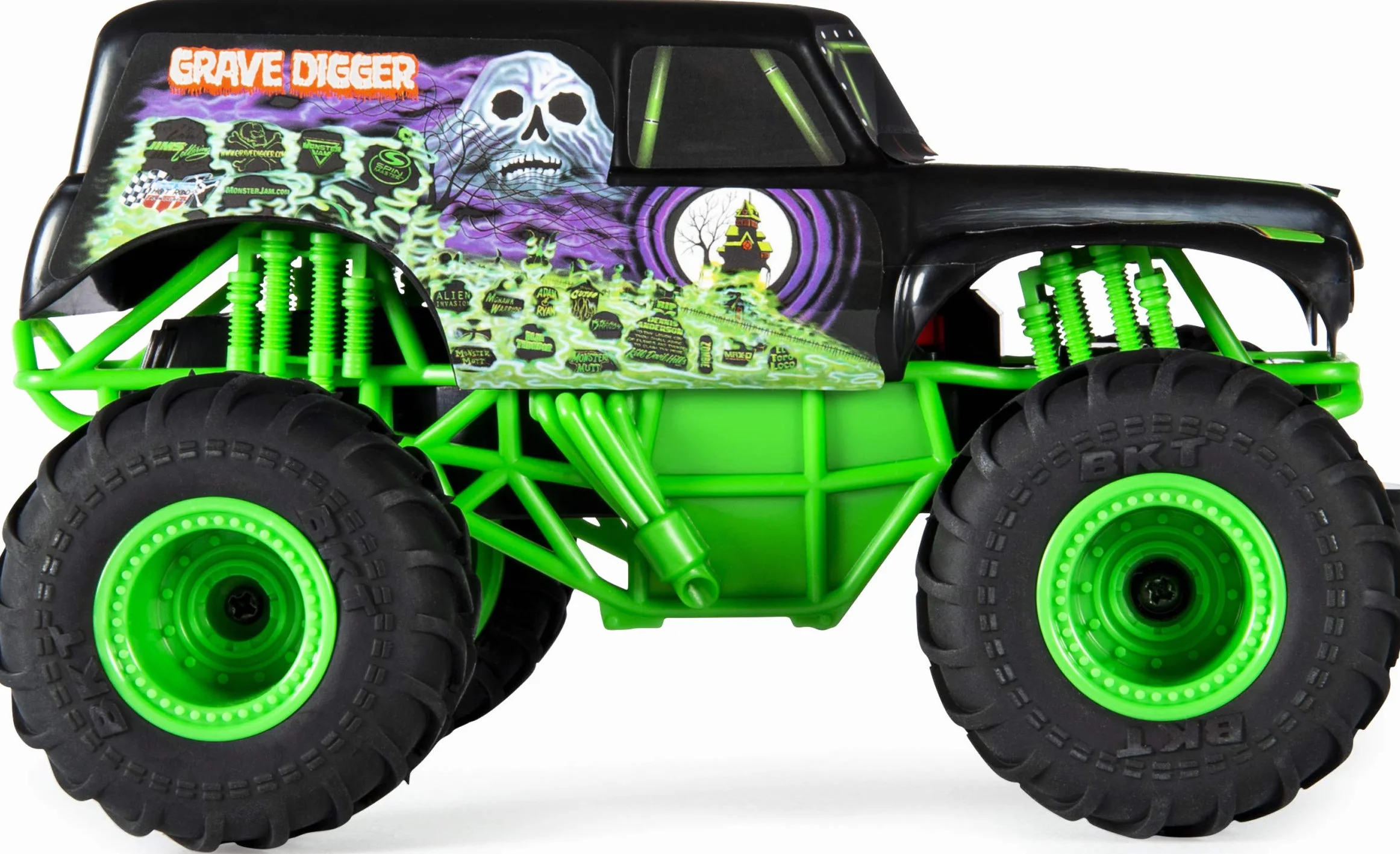 MONSTER JAM- Grave Digger Radiocomandato Realistico Mostro in Scala 1:24, 2.4 GHz, dai 4 Anni in su, Single, Vari Colori, 5.88 inches, 6044955