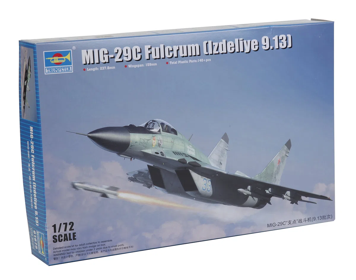 Trumpeter 001675 - Modellino di Mig 29C Fulcrum Izdeliye9.13, Scala 1:72