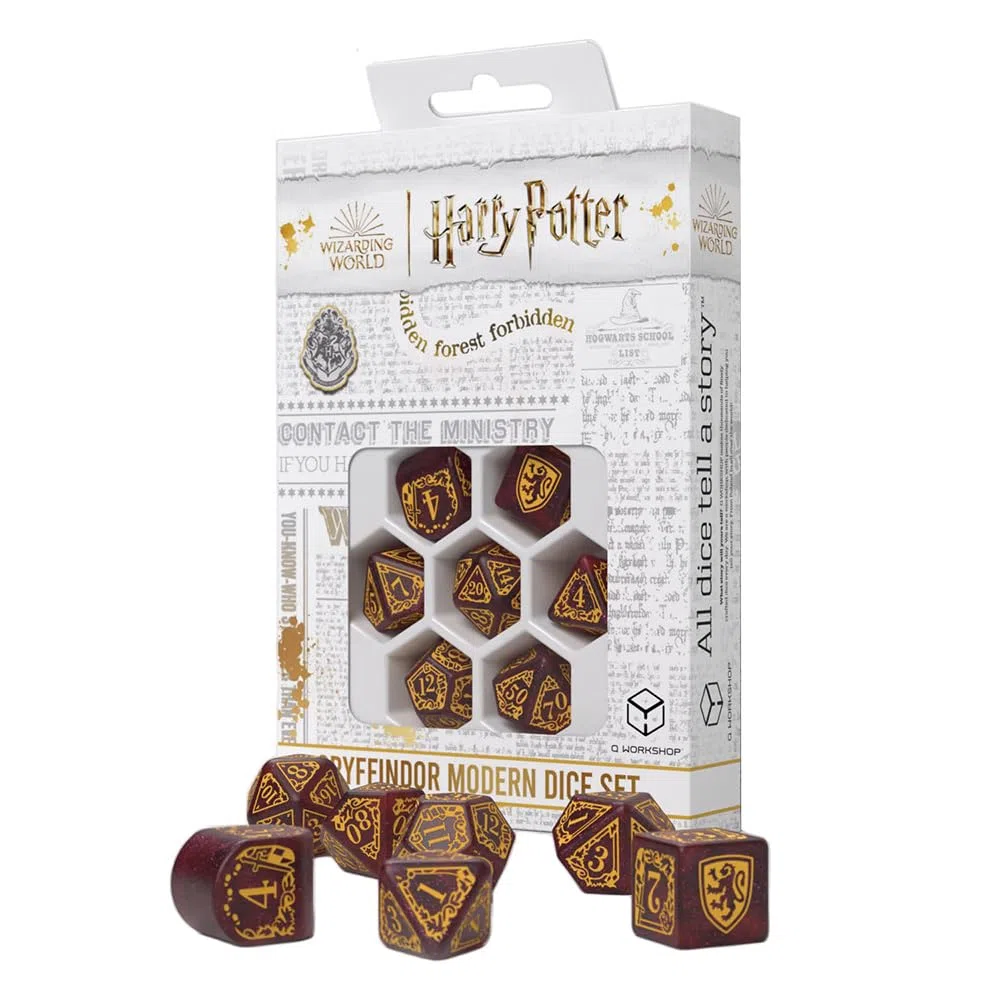 Q WORKSHOP Harry Potter pack dés Grifondoro set di dadi moderni - rosso (7)