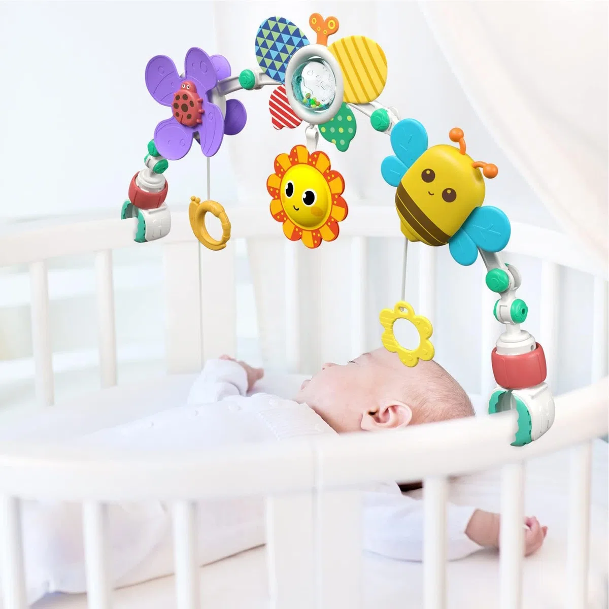 Generico attività Giocattolo – Pieghevole Regolabile Honeybee Stroll | Giocattolo Sensoriale da Passeggino, Seggiolino Auto e Carrozzina | Educativo Bambini