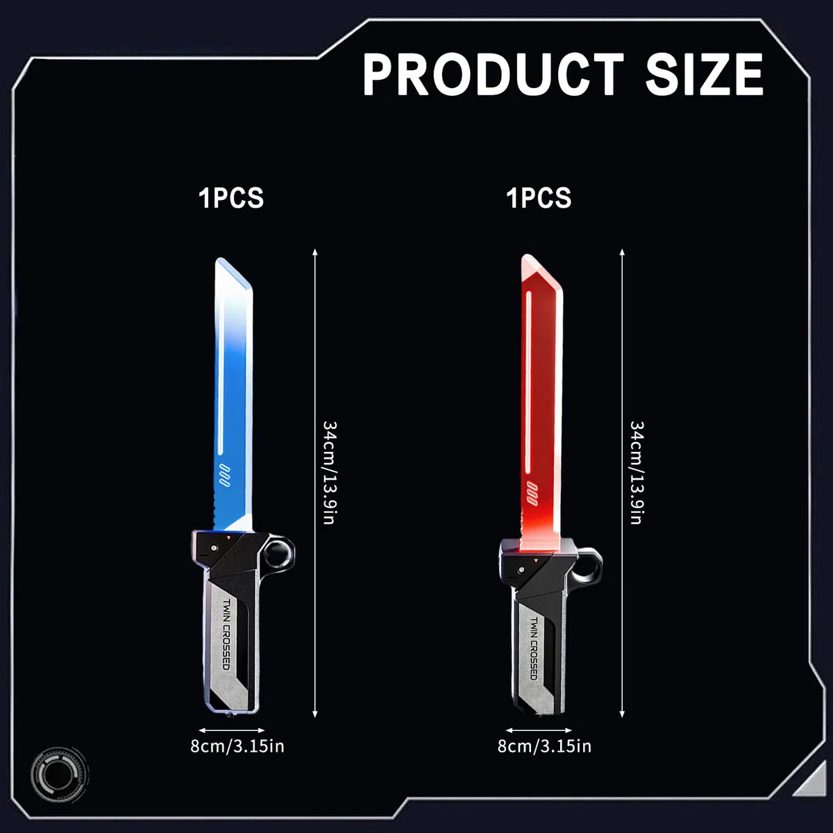 Spada Laser,Lightsaber,Sciabola Luminosa,Spada Sparkblade con Doppia Luce LED ed Effetto Spray,2 in 1 Spada Laser Retrattile,Ricarica USB-C,per Feste Cosplay,Halloween,Carnevale