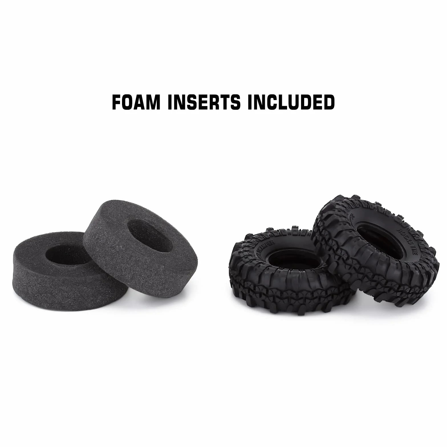 INJORA 4PCS 1,9 Pneumatici in Gomma Ruota per 1:10 RC Crawler Axial SCX10 90046 SCX10 III AXI03007 Tamiya CC01 D90 D110