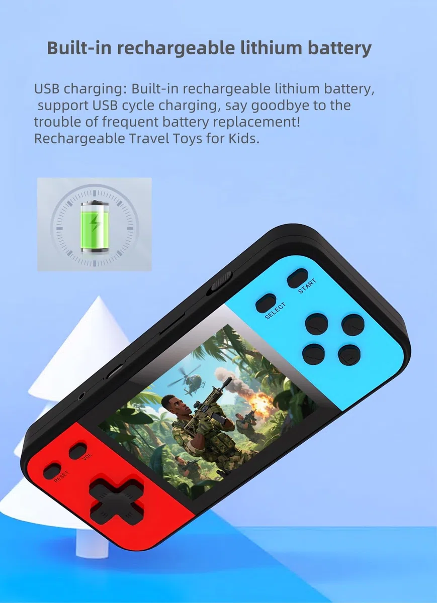 Console di gioco portatile retrò YHFITN - 240 giochi classici integrati, lettore di videogiochi portatile con connessione TV AV-Out, mini sistema di gioco per bambini e adulti