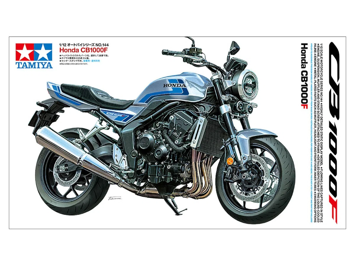 Tamiya 14144 1:12 Honda CB1000F - Replica fedele all'originale, in plastica, per fai da te, modellini, assemblaggio, non verniciato, multicolore