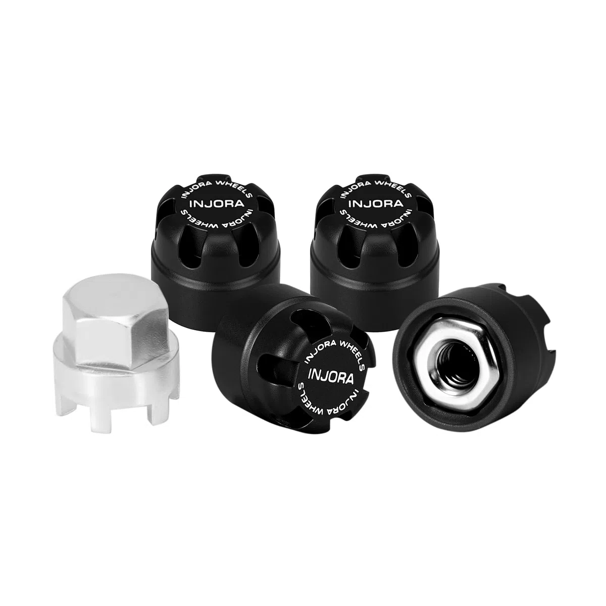 INJORA Dadi di bloccaggio M2.5 con tappo in alluminio per cingolati TRX4M 1/18 RC
