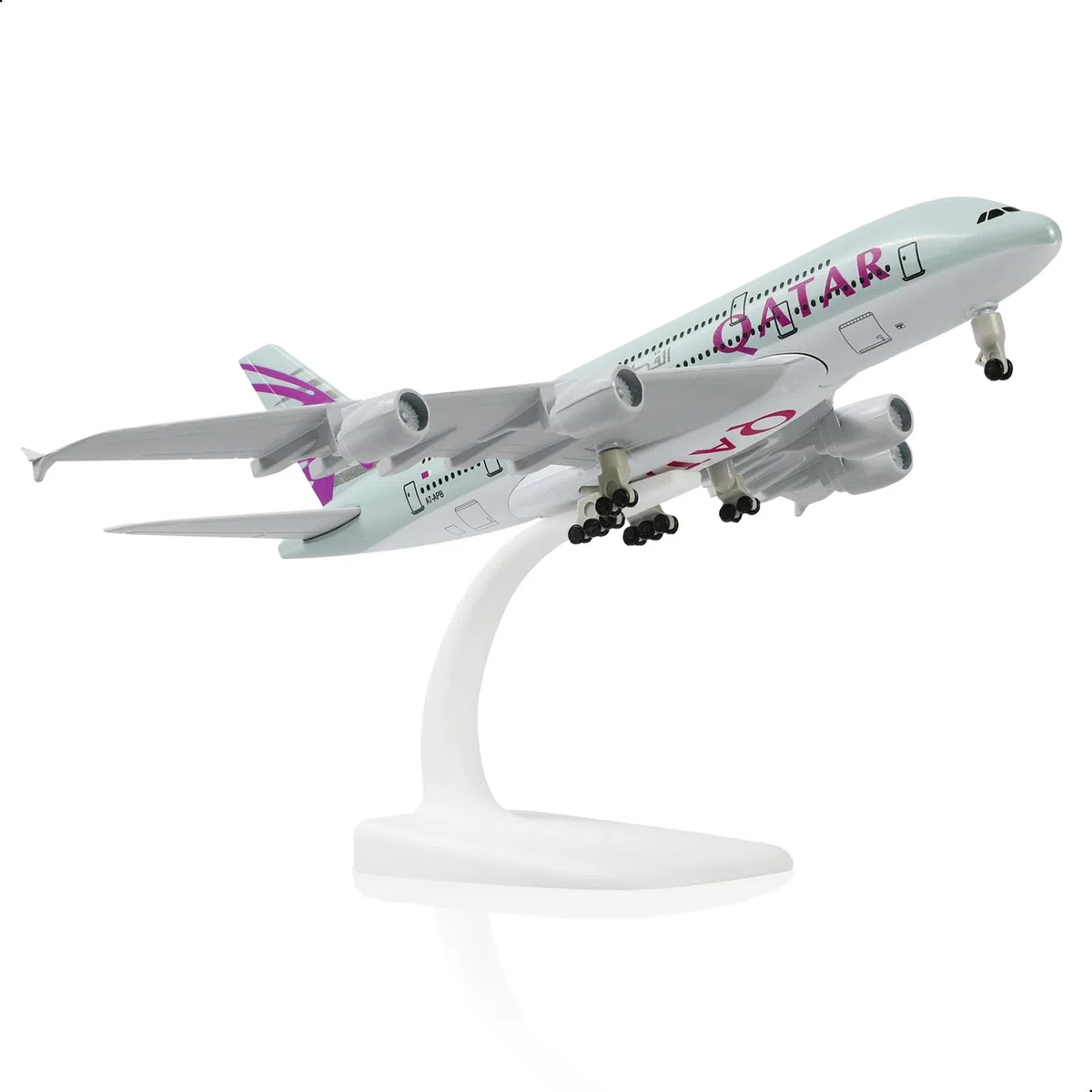 Airbus A380 1:300 Qatar Modellino di Aeroplano in metallo Pressofuso con Supporto Sky Jumbo Airliner kit Modello in lega per gli Appassionati di Aviazione Regalo