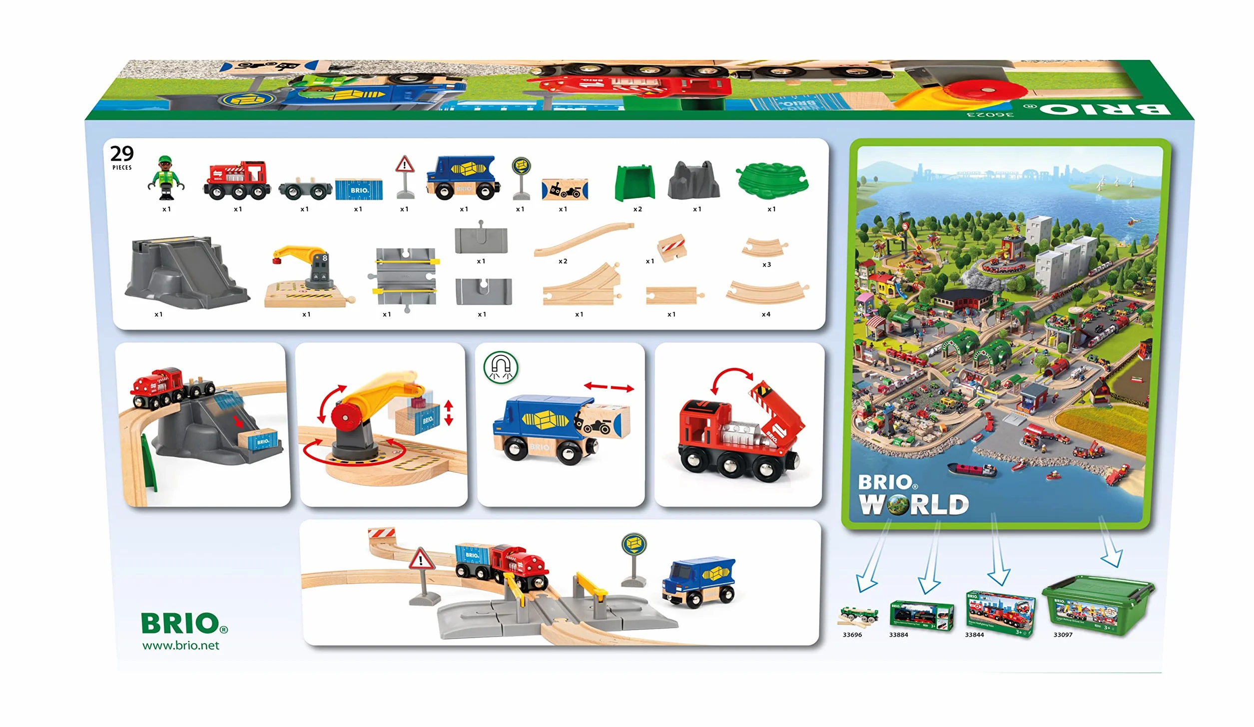 BRIO World - Set di 29 tiranti in legno per bambini dai 3 anni in su, Amazon Esclusiva