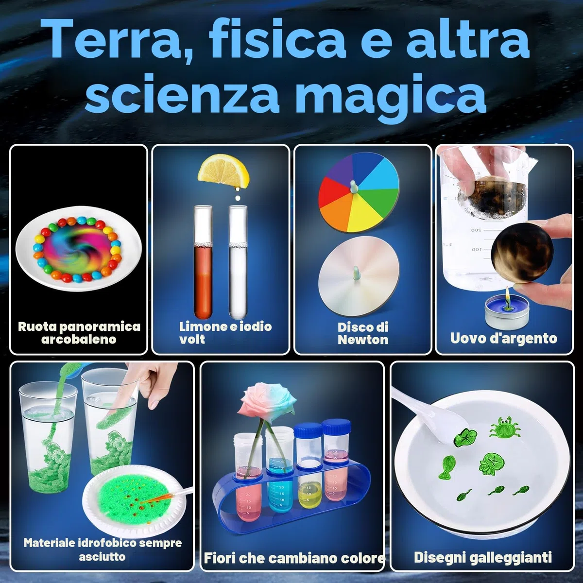 UNGLINGA 250+ Esperimenti Kit Scientifici per Bambini, Set di Chimica, Vulcano, Progetto Scienza Giocattoli STIM per Ragazzi Ragazze Apprendimento Regali Educativi Set