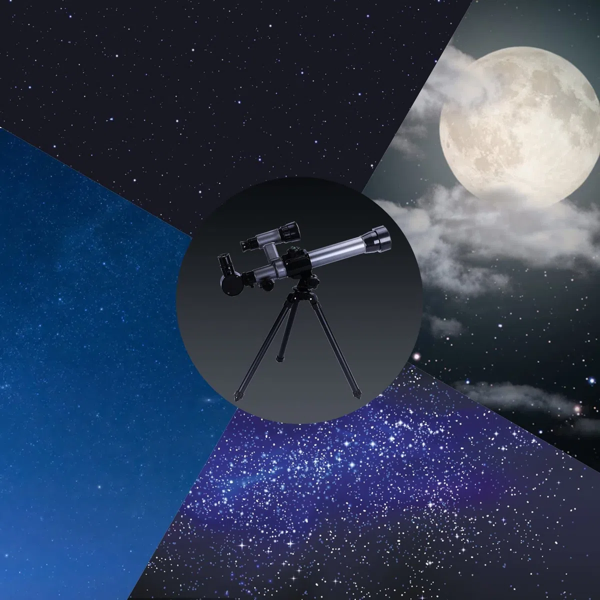 Telescopi per Bambini, 20X-30X-40X Telescopio Astronomico Regolabile per Bambini per Bambini Principianti, con Treppiede Oculari Bussola Set di Giocattoli a Stella