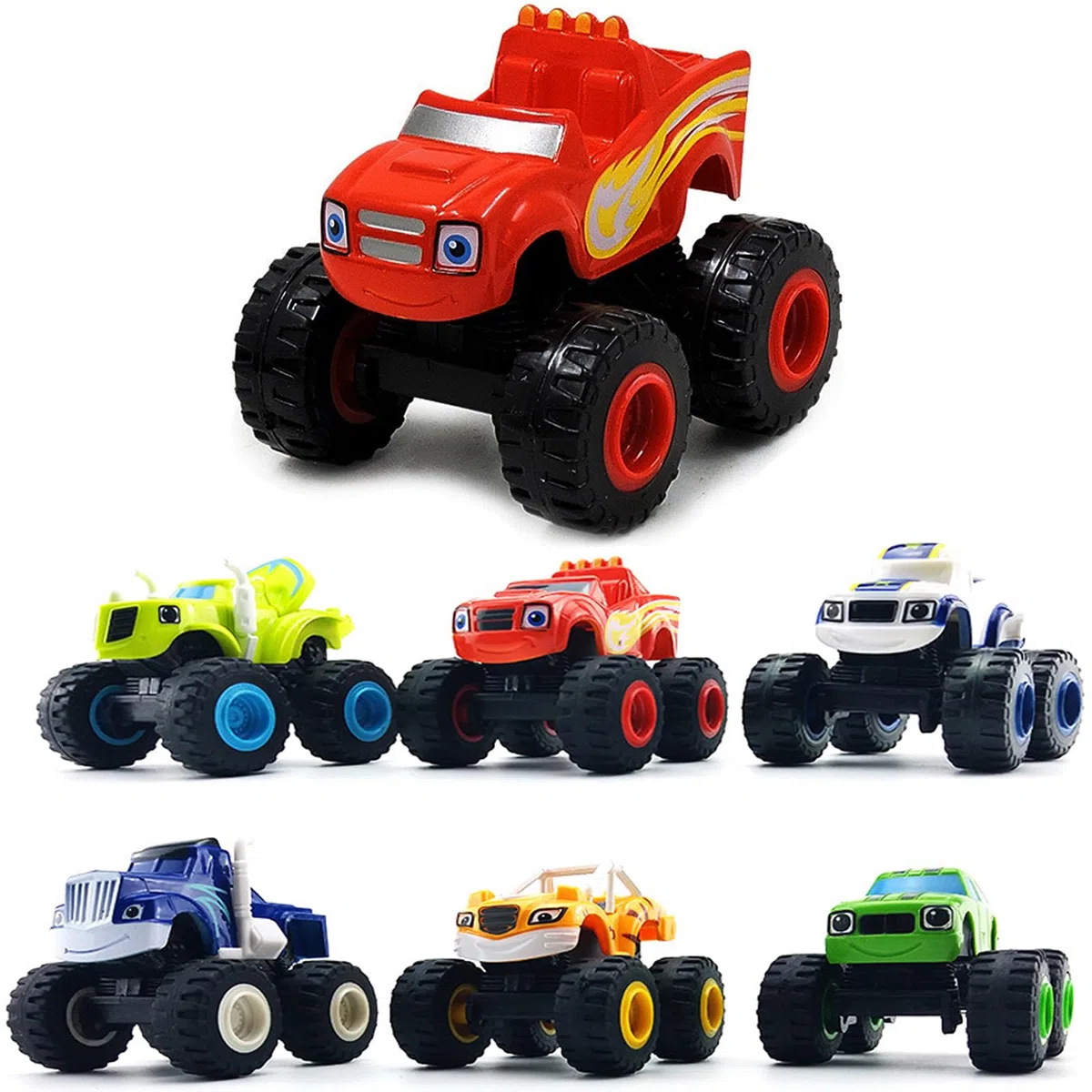 BEYOND MS 6 Pack e i mostri macchinari, Trucks Giocattoli per bambini Compleanno Camion Giocattoli Set Natale Truck Giocattolo Regalo per ragazzi e ragazze