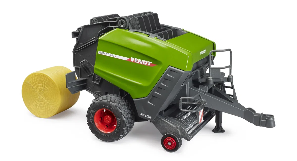 bruder 02038 - Fendt pressa per balle rotonde Rotana 180 V - pressa per balle, mietitrebbia, fattoria, trattore, balle di paglia