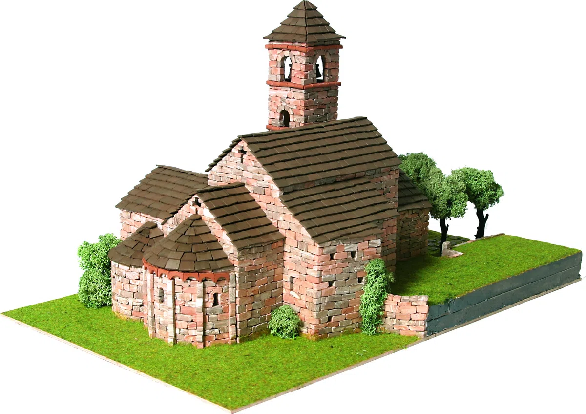 Domus Kits kits40501 Romanica Romanica 24 St. Feliu De Barruera Churche, Scala 1:87, Domus Romanic, Multicolore