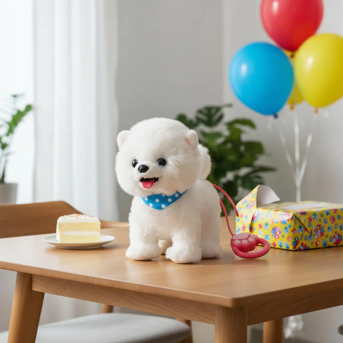 Cagnolino Giocattolo Interattivo in Peluche per Passeggiata, Cani Elettronici con Telecomando e Guinzaglio, Giocattoli Interattivi per Bambini, Neonati, Compleanno e Vacanze