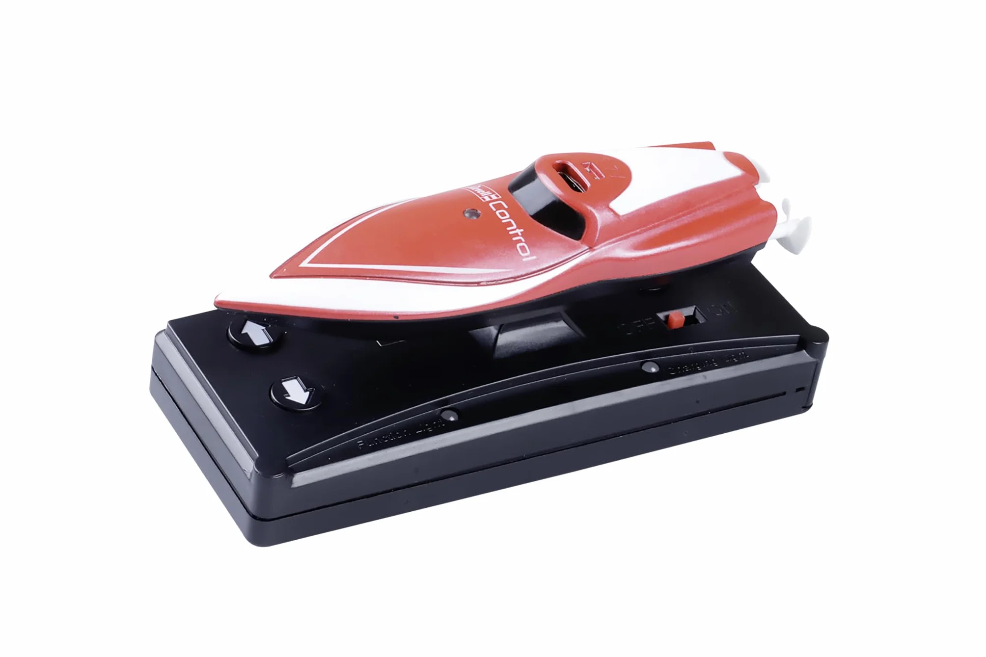 Revell Control 23569 Mini fuoribordo RC - Rosso con controllo preciso da 2,4 GHz, 7,5 cm di lunghezza