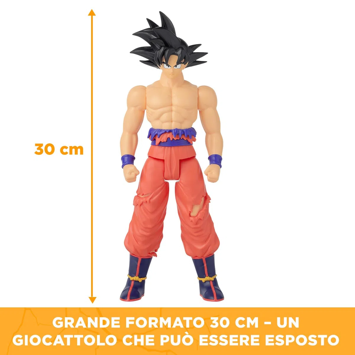 BANDAI - Dragon Ball Super - Goku Battle Damage - Figurina Gigante Limit Breaker 30cm - Licenza Ufficiale Dragon Ball - Grande Action Figure Goku Battaglia - Giocattolo per bambini 4 anni e + - 36829
