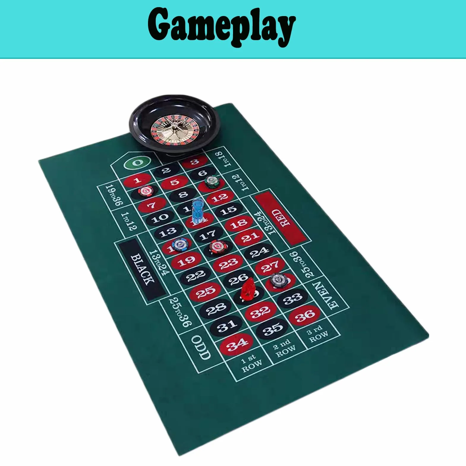 Tappetino da poker per tavolo da poker, motivo poker, double face, in feltro, 60 x 90 cm (A)