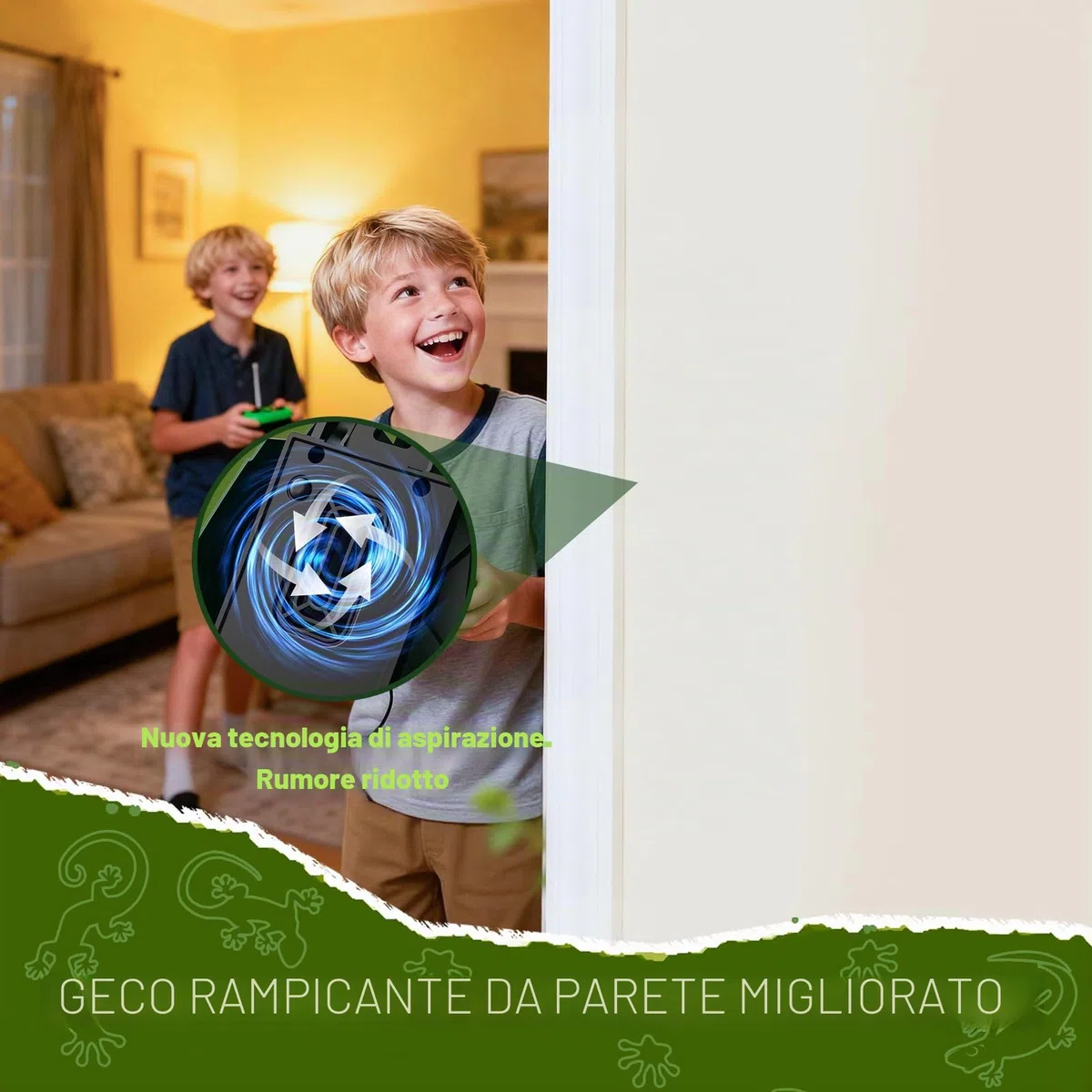 Macchina Arrampicata Geco Telecomandata, Giocattolo Lucertola Robotica Realistica, Adatto a Bambini dai 3 agli 8 Anni, Può Arrampicarsi sui Muri, Design Camaleonte, Regalo di Natale(Type-2)