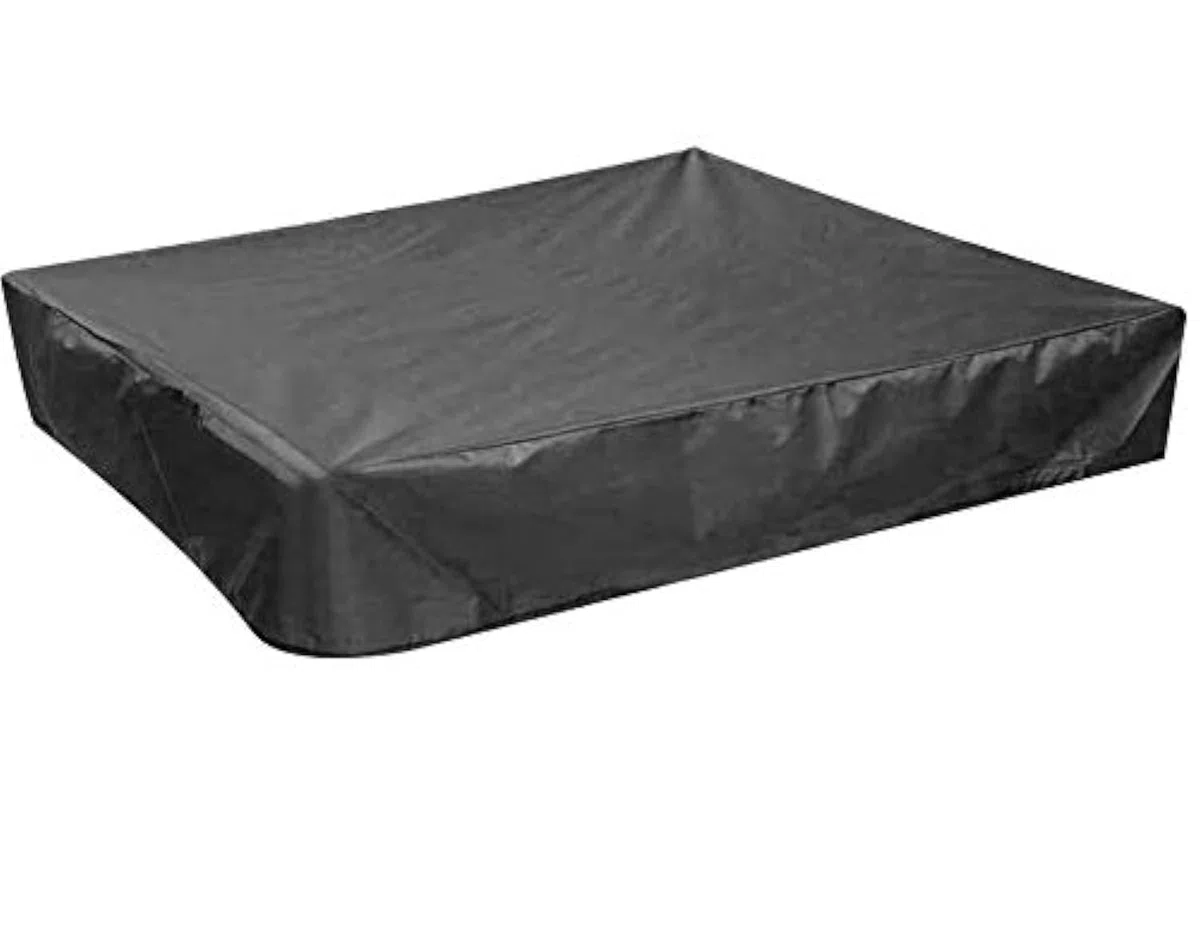 Copertura per Sabbiera Telo Copri Sabbiera 120cm x120 Protezione per Sandbox Resistente e Impermeabile Protettiva in Tessuto Oxford per Sandbox (Nero)