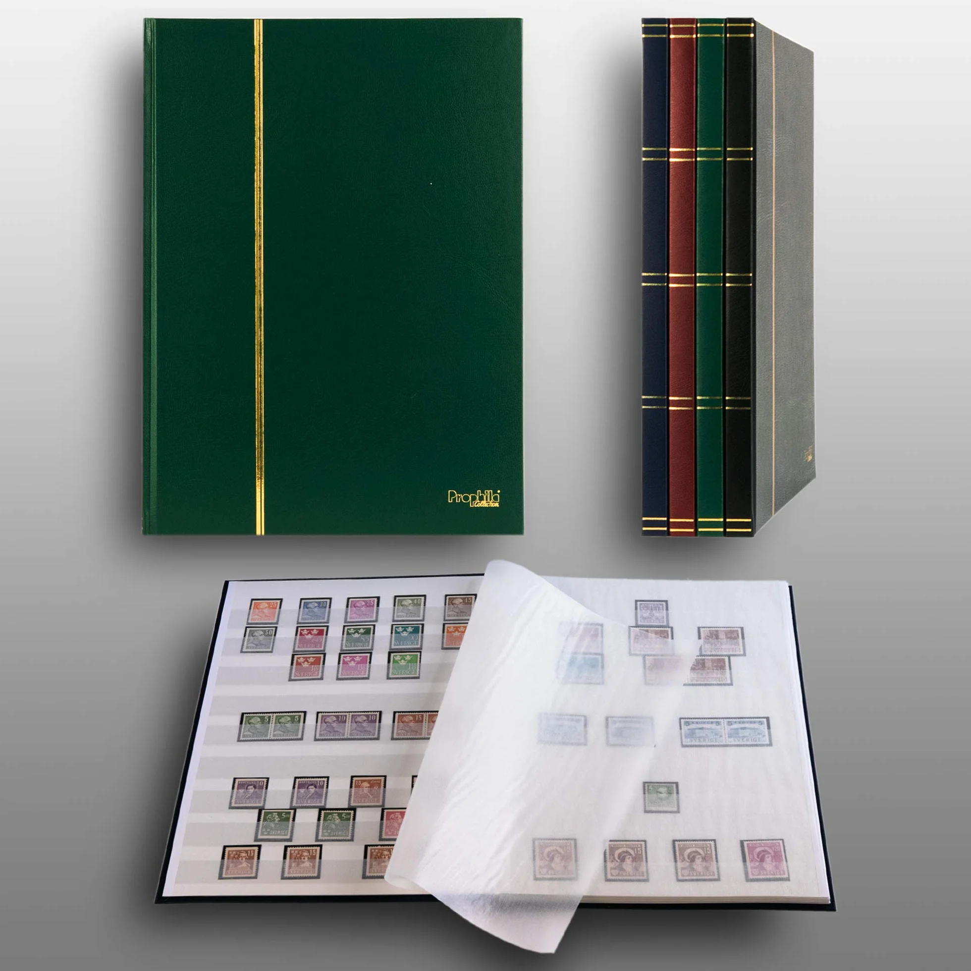 A4 classificatori 16 pagine bianco, Prophila Leuchtturm, verde colori