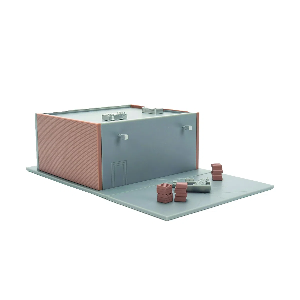 Jada, Fast & Furious Nano Palcoscenico Garage di Han, set di riprese a scala 4 cm, include 2 auto con carrozzeria in metallo, ruote libere e gomma, pareti rimovibili, +8 anni (9336403314R00)