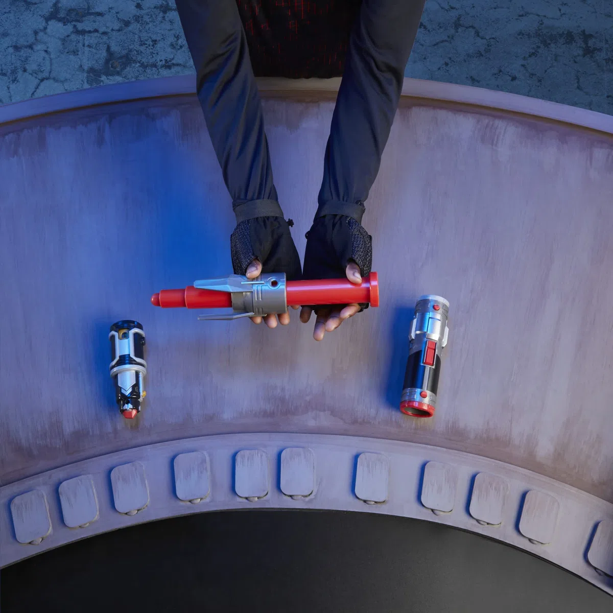 Star Wars Lightsaber Forge - Sciabola a Luce Rossa Estensibile Darth Maul - Giocattolo Personalizzabile per Gioco di Ruolo - dai 4 Anni in su