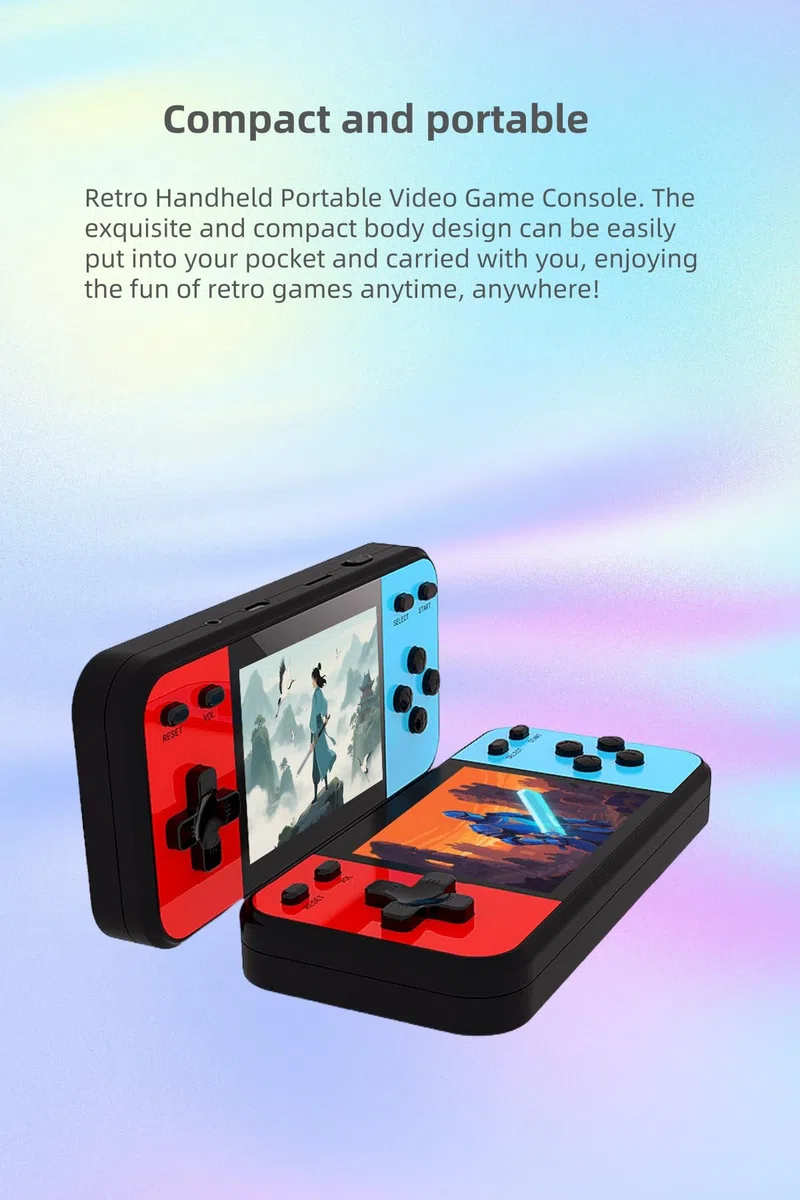 Console di gioco portatile retrò YHFITN - 240 giochi classici integrati, lettore di videogiochi portatile con connessione TV AV-Out, mini sistema di gioco per bambini e adulti