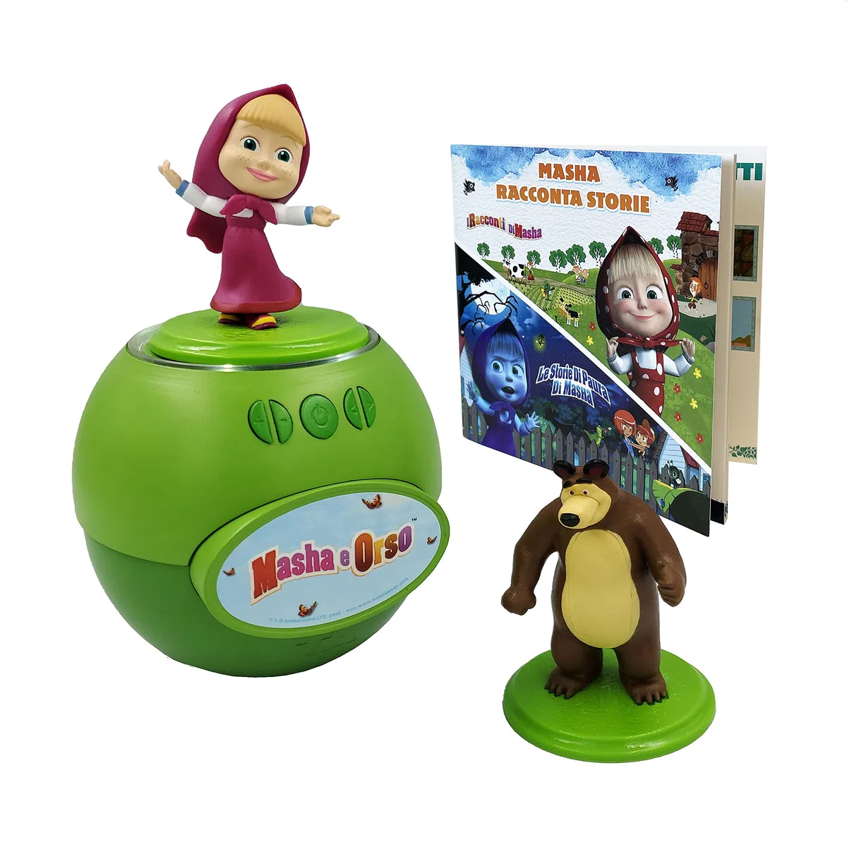 Simba - Masha Racconta Storie - 7101100076, + 3 Anni, Cassa Speaker Inclusi 2 Personaggi 130 Minuti con 24 Storie di Masha, USB, Italiano e Inglese