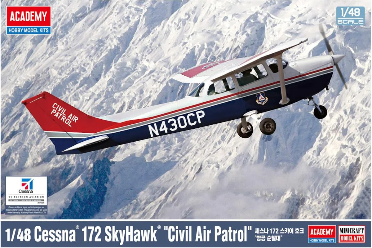 Academy 492367-1/48 Cessna 172 Skyhawk, Civil Air Control – Scala 1:48