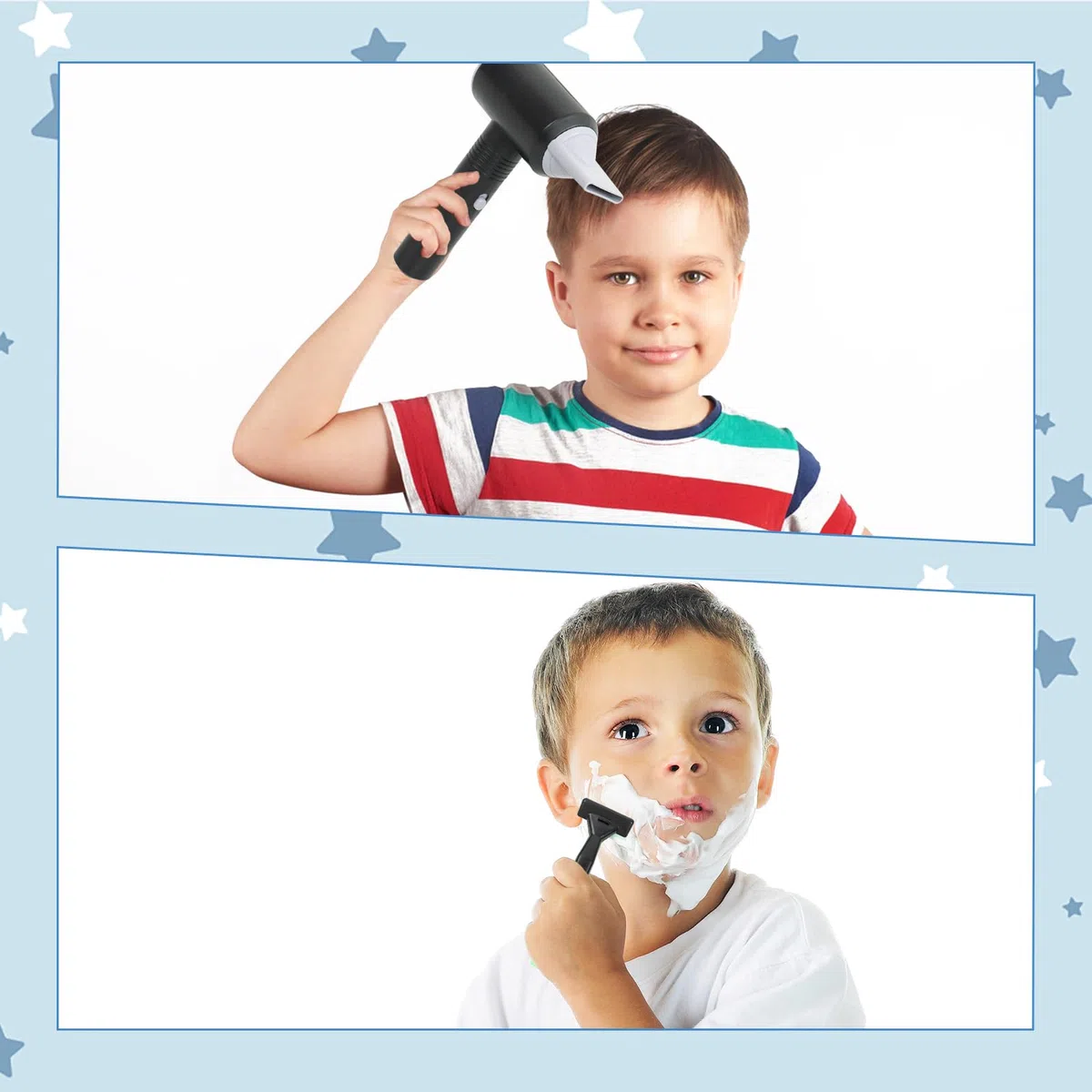 RedCrab Set Parrucchiera per Bambini, 50 Pezzi Gioco di Barbiere di Moda con Asciugacapelli, Rasoio Giocattolo e Accessori per Styling, Giochi di Ruolo per Bambini Ragazza e Ragazzo 3+ Anni
