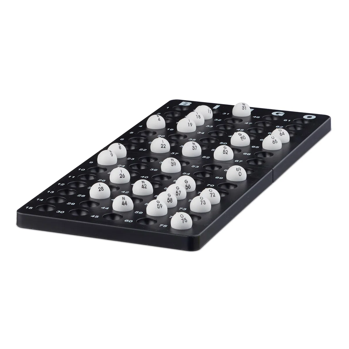 Relaxdays Tombola Automatica, Gioco del Bingo con Cesto in Metallo, Giochi di Società, 20x17,5x21,5 cm,Kit Completo,nero