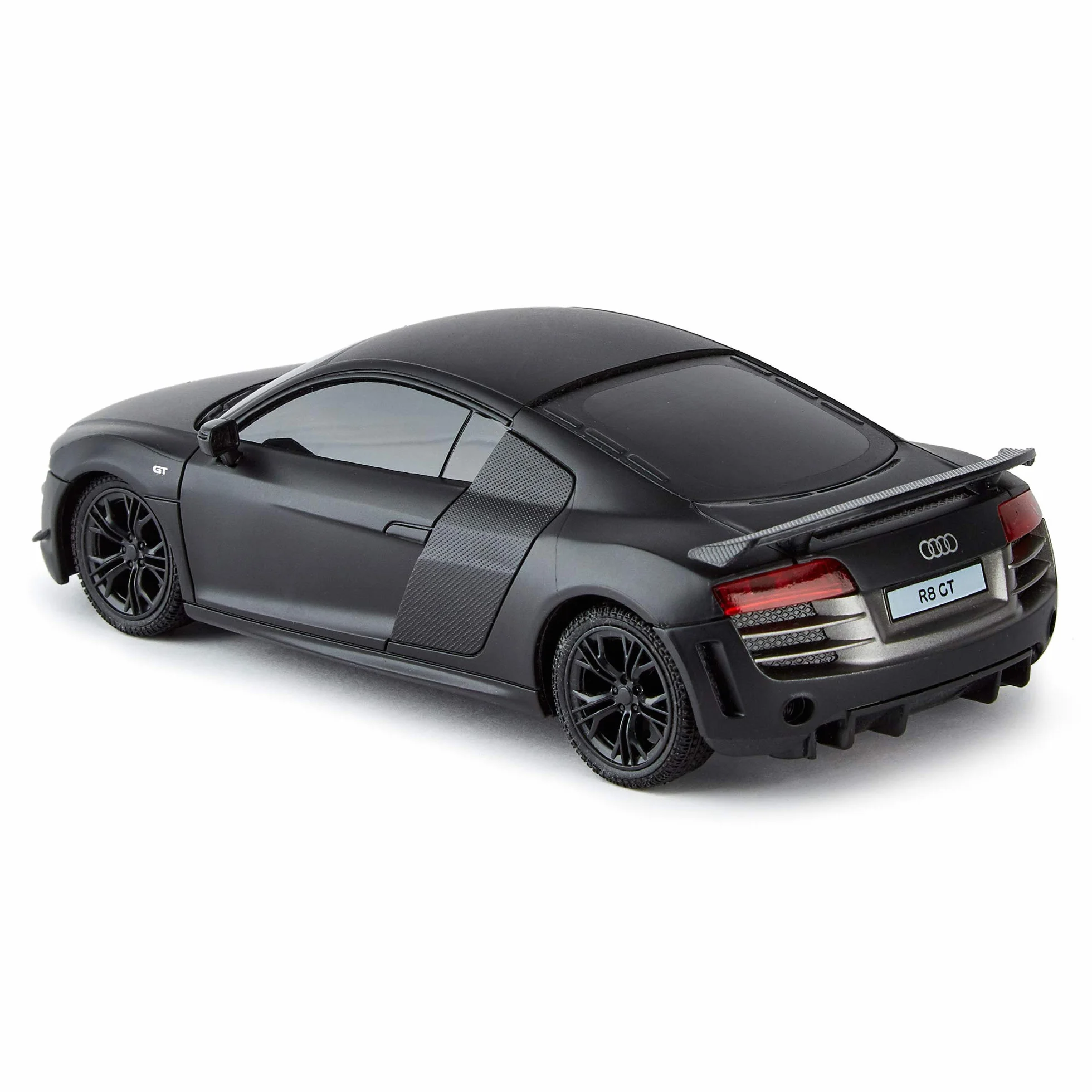 CMJ RC Cars AUDI R8 GT, auto telecomandata con licenza ufficiale con luci di lavoro, auto radiocomandata per ragazzi e ragazze Giocattoli scala 1:24, 2,4 Ghz Gareggia con più di 10 auto insieme (nero)
