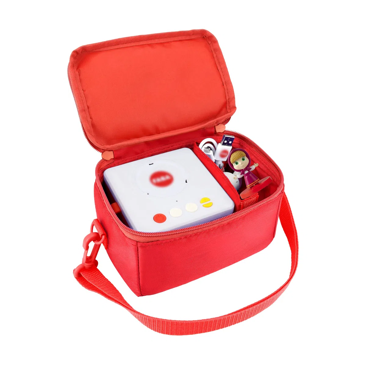 Borsa per FABA Raccontastorie con Scomparto per 1-2 FABA Personaggi Sonori Italiani, Custodia per il Trasporto per Cantastorie Bambini 0 a 6 anni e Storie Filastrocche Canzoni Personaggi, Rosso