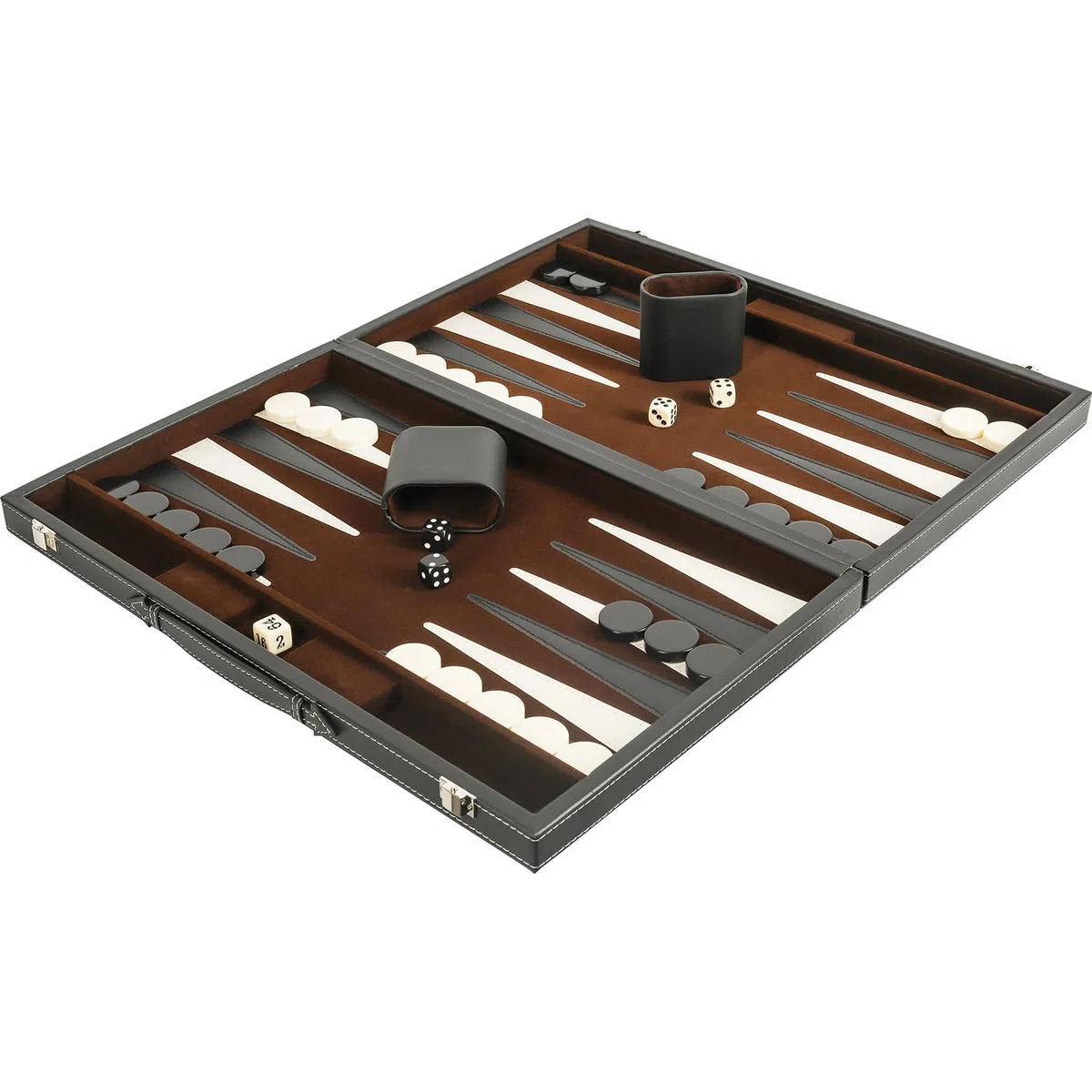 Backgammon intarsiato 46 x 28 cm nero