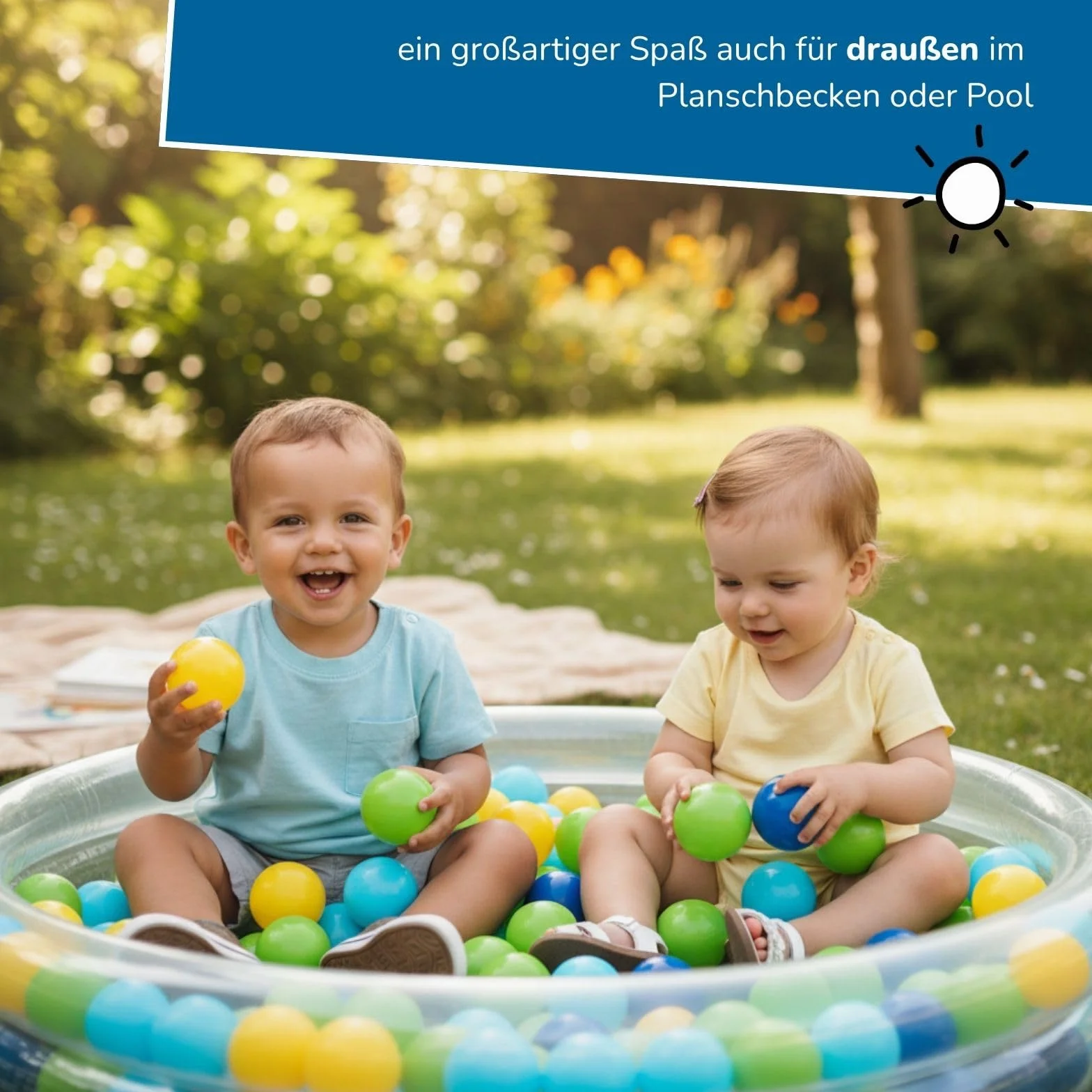 alldoro 60382 100 palline per piscina di palline in plastica, ognuna di 6 cm di diametro, colorate, per bambini, inclusa borsa di trasporto in rete