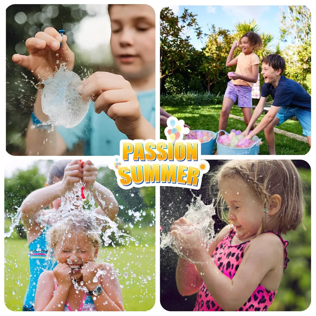 999 Bombe ad Acqua Autosigillanti,Confezione Multipla,Bombe D'acqua Riutilizzabili con 4 Connettori per Rubinetto, Palloncini D'acqua Colorati per Spiaggia,Feste in Piscina e Altro