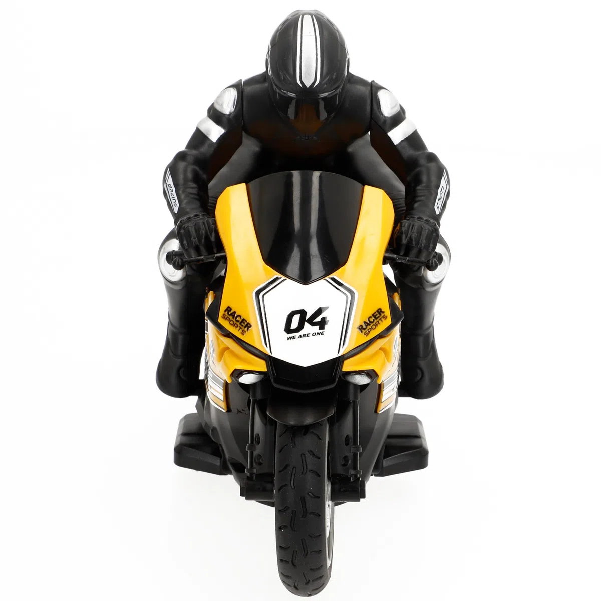 COLORBABY Speed & Go Moto radiocomandata, Pilota compreso, Giallo o blu, Scala 1:10, Velocità 8 km/h, Frequenza 2.4 GHz, Telecomando, Moto radiocomandate elettriche, Giocattoli bambini 6 anni (41364)