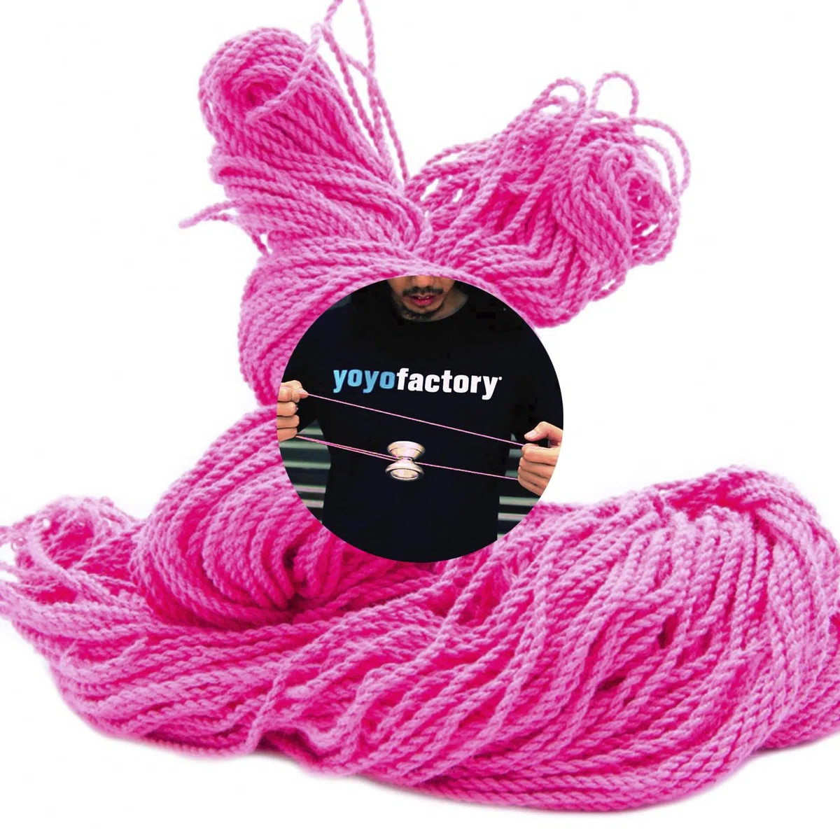 100 Yo-Yo Corda di Ricambio di YoyoFactory - Rosa (100% Poliestere, 100 Pezzi, Si Adatta a Tutti i Tipi di Yo-Yo)