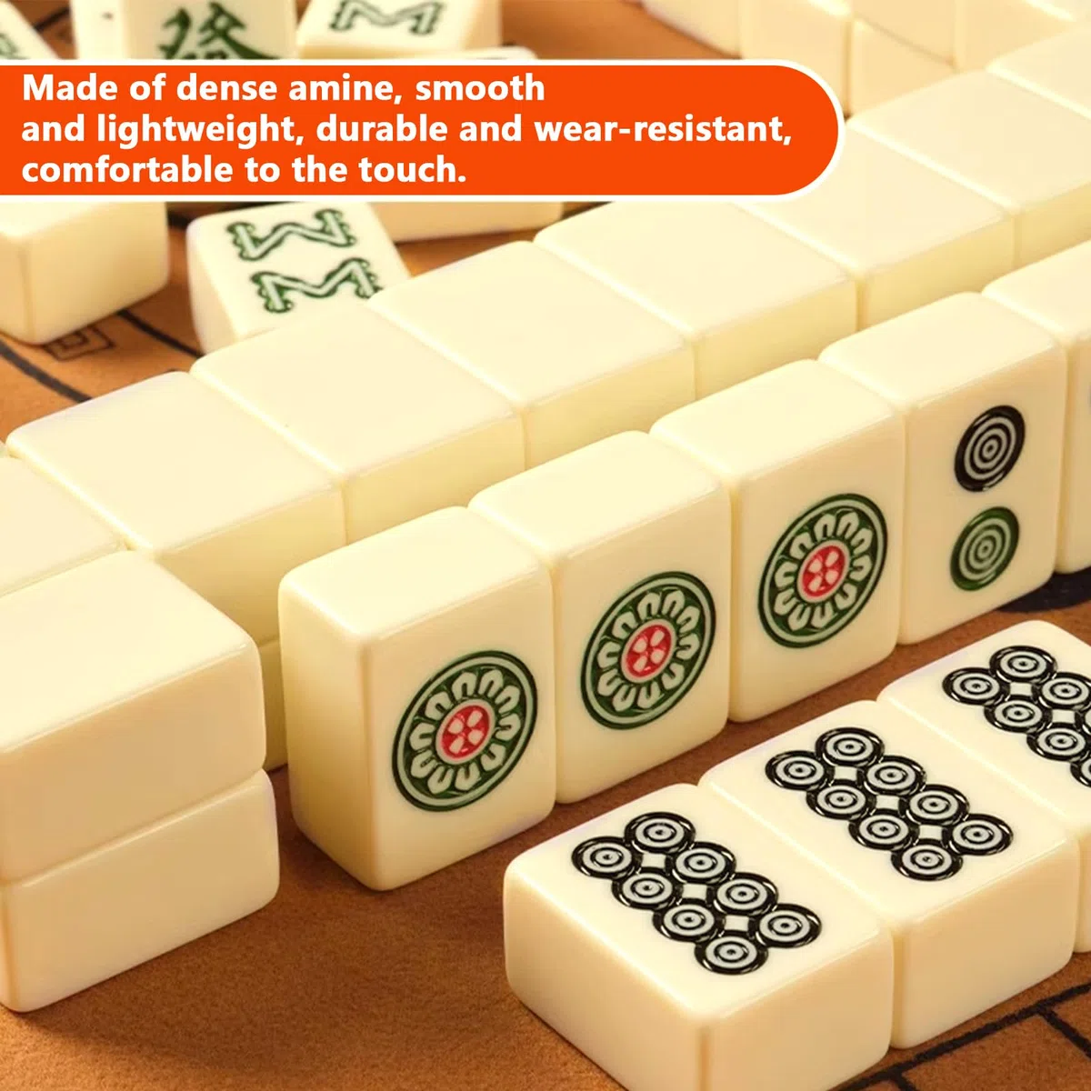 Mini Gioco del Mahjong Cinese, Set Mahjong con 144 tessere, gioco da tavolo, adatto a giovani e anziani, ideale per famiglie, viaggi, feste