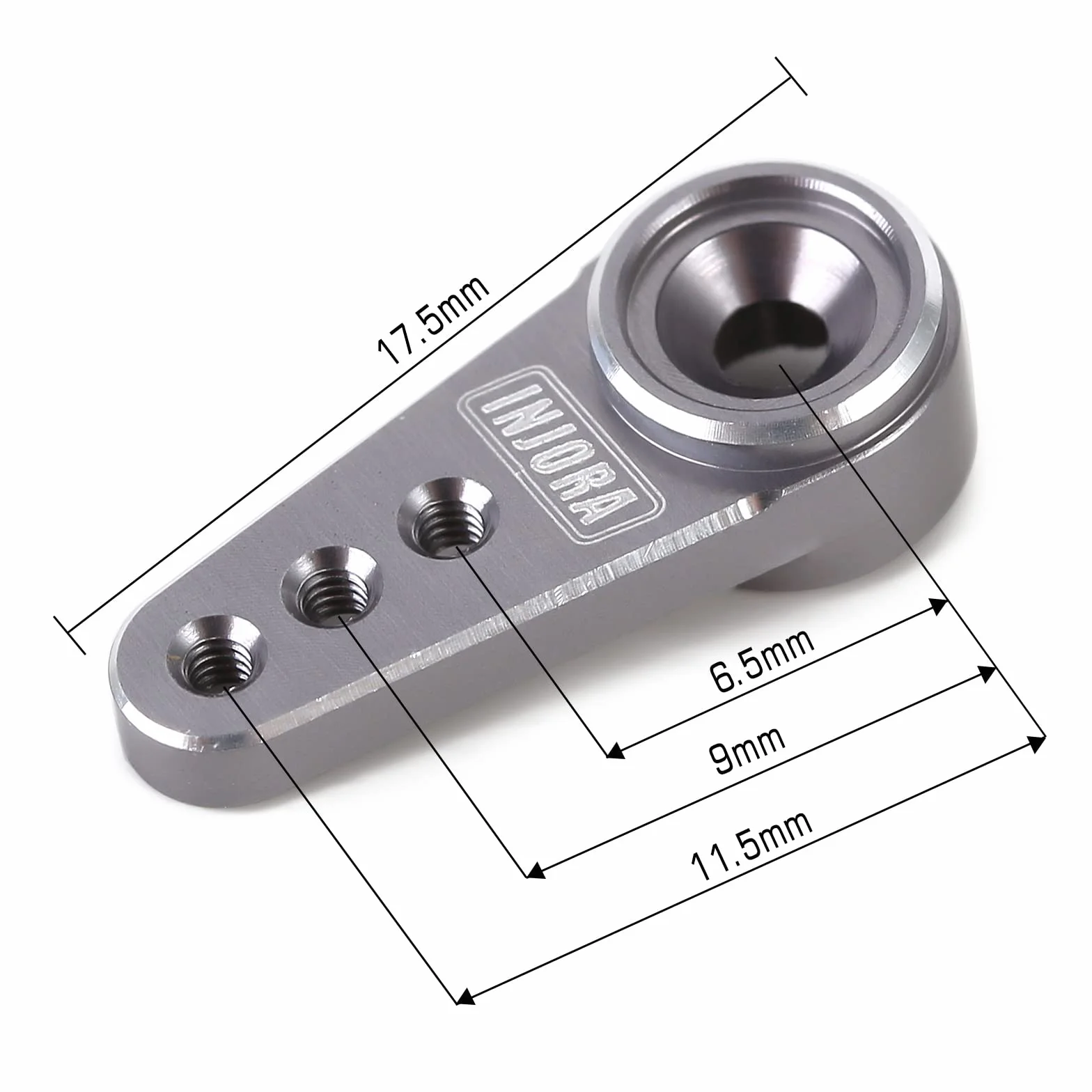 INJORA RC Servocomandi 12g Digitale Servo con Supporto in Metallo e Braccio 15T per RC Axial SCX24 AX24 Car Model Upgrade Parts?Grigio