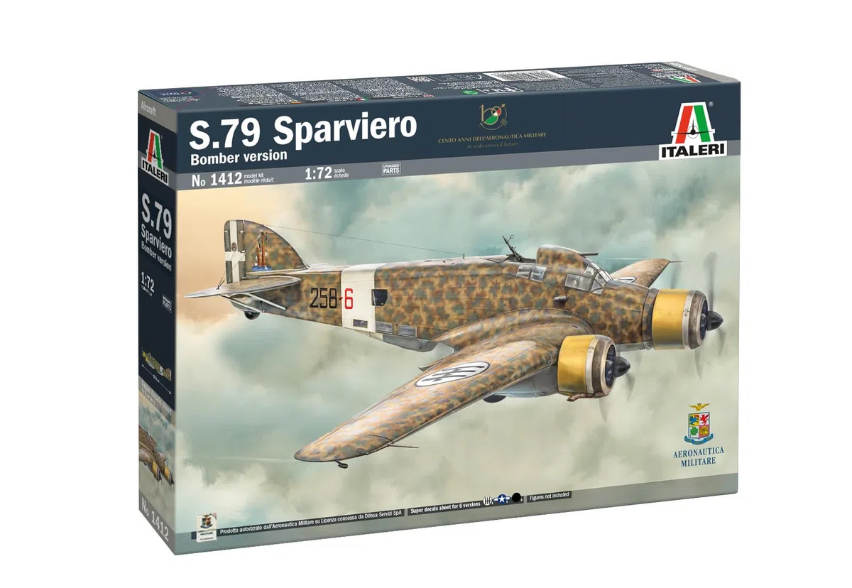 Italeri 1412 S.79 Sparviero Bomber version, scala 1:72, Plastic Model Kit/Modello in plastica da montare