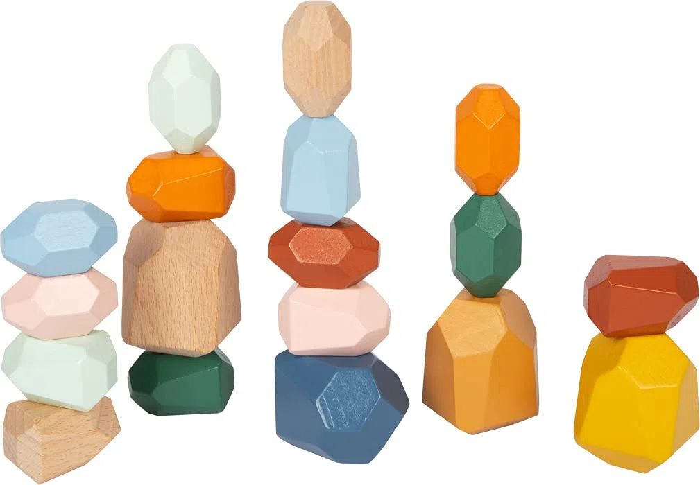 Pietre d'equilibrio in legno Montessori
