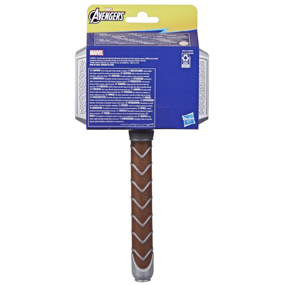 AVENGERS Marvel Thor Battle Hammer, giocattolo in schiuma morbida, giocattolo da supereroe per bambini dai 5 anni in su