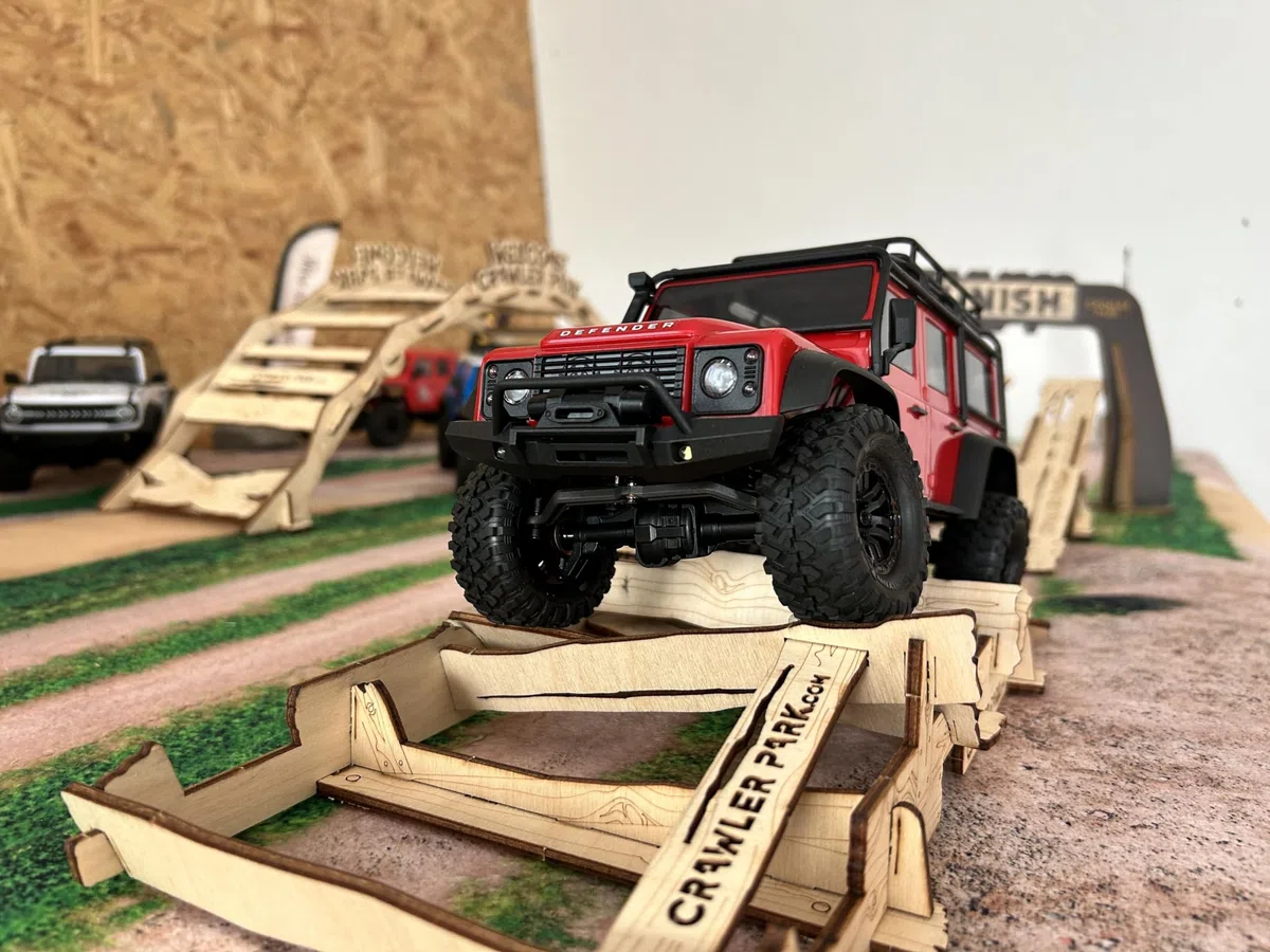 KIT Base di 2 Ostacoli per RC Crawler Park Course 1/24 & 1/18 Scala