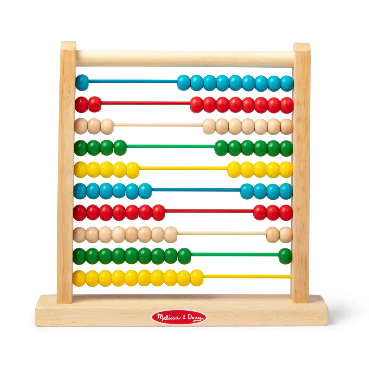 Melissa & Doug Classico Abaco in Legno, Gioco Educativo, Giocattolo evolutivo, Anelli di Legno dai Colori Vivaci, 8 attività aggiuntive, Regalo per Bambine e Bambini di 3, 4 e 5 Anni