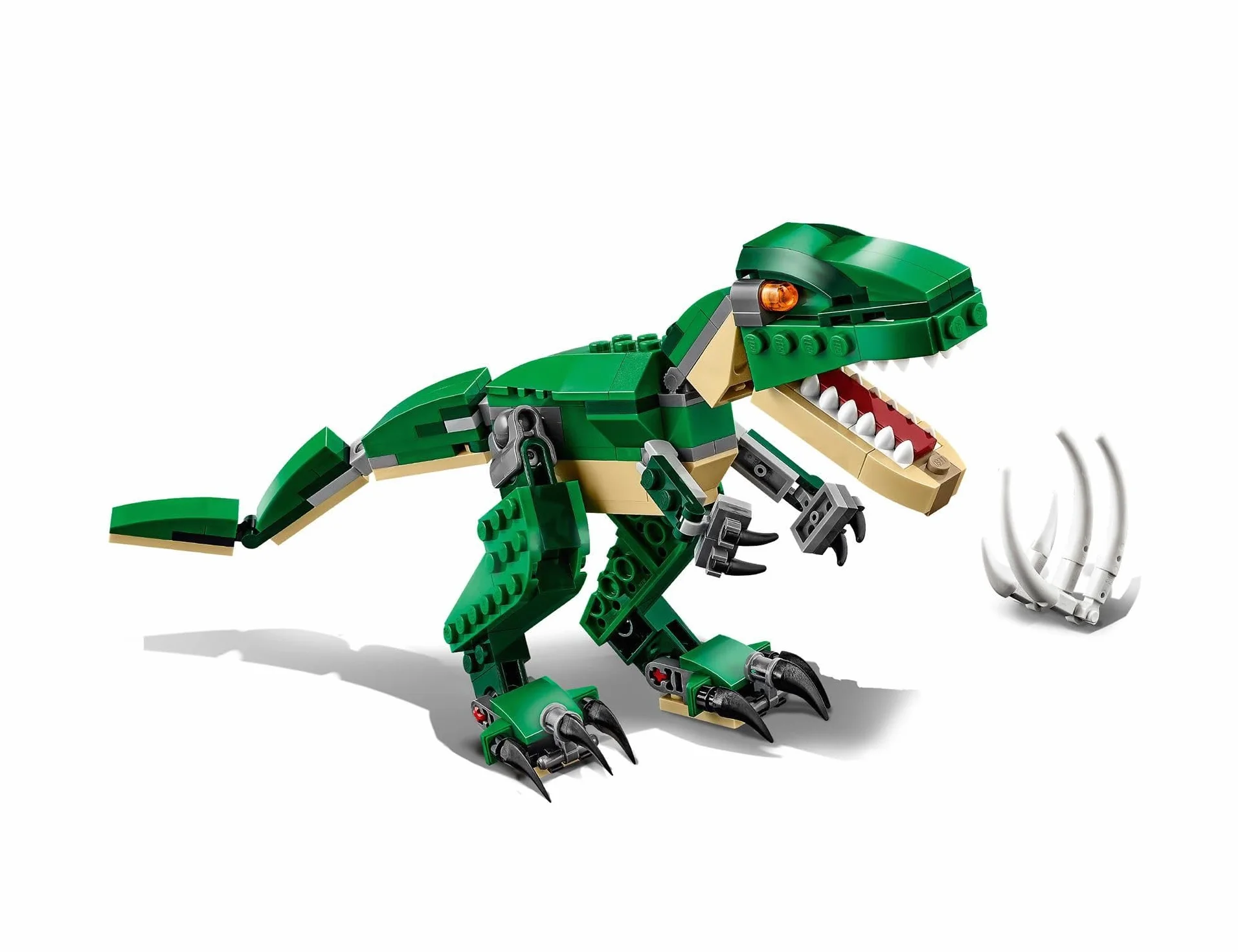 LEGO Creator Dinosauro, Set Animali Giocattolo 3 in 1 per Costruire, Giochi per Bambini, Bambine, Ragazzi e Ragazze con T. Rex o Triceratopo o Pterodattilo in Mattoncini, Idee Regalo Creative 31058