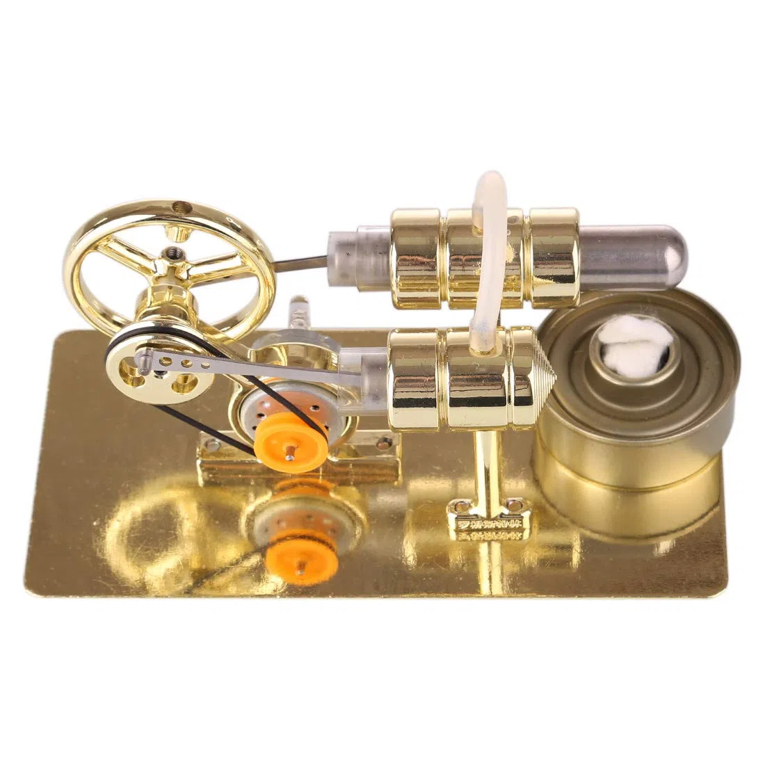 CreativeBlocker Kit da assemblare con motore Stirling per adulti - Fai da te Mini motore Stirling in metallo funzionante con lampade ad alcool, modello di macchina a vapore ad aria calda, kit di
