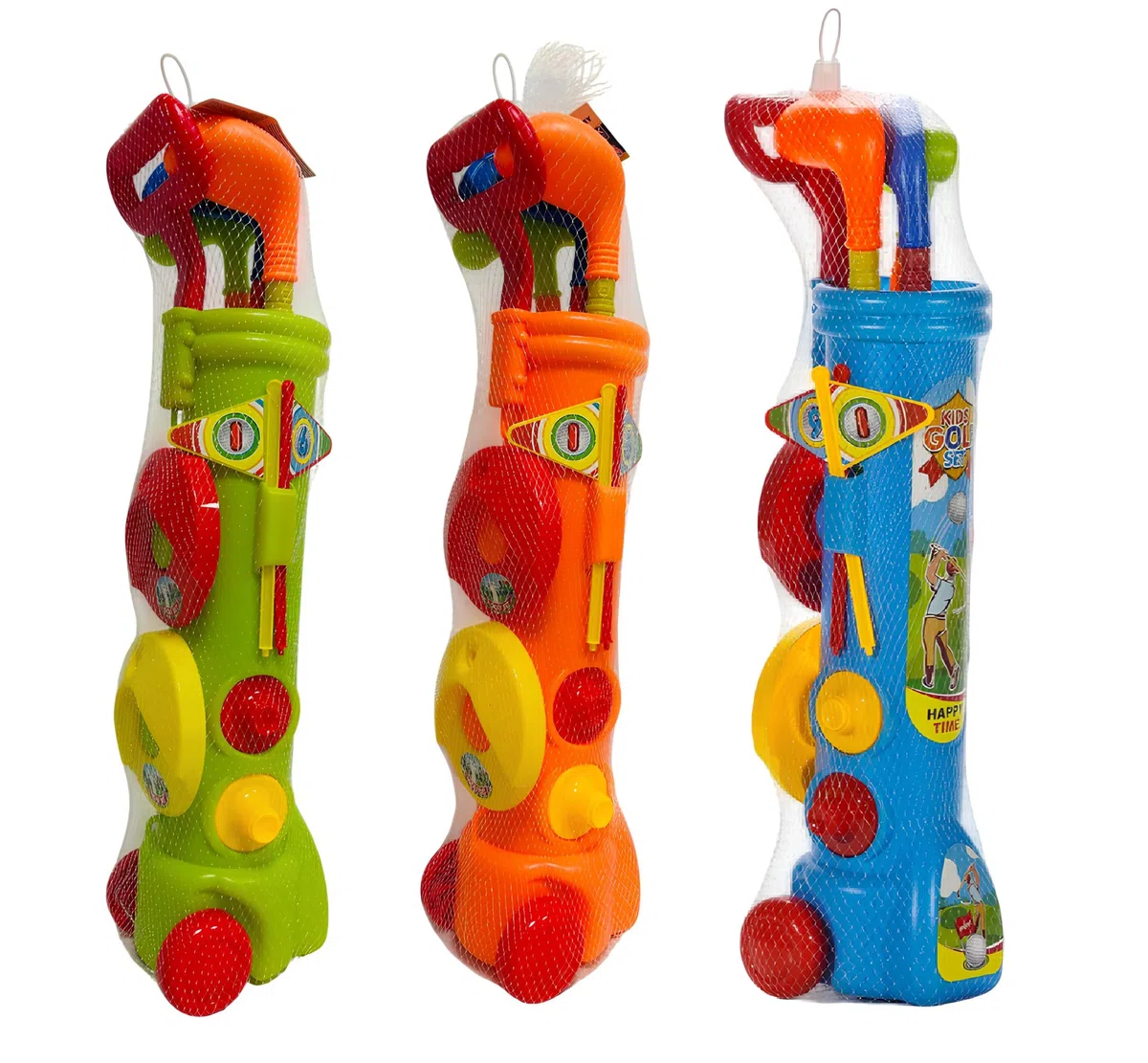 Golf Bambini Set Gioco Sacca con Ruote Trolley 3 Mazze 4 Palline 2 Buche con Bandierina 2 Tee Shot Gioco Golf Giochi Bambini Interno Esterno Giochi da Giardino Golf Giochi All'Aperto Set Mini Golf (a)