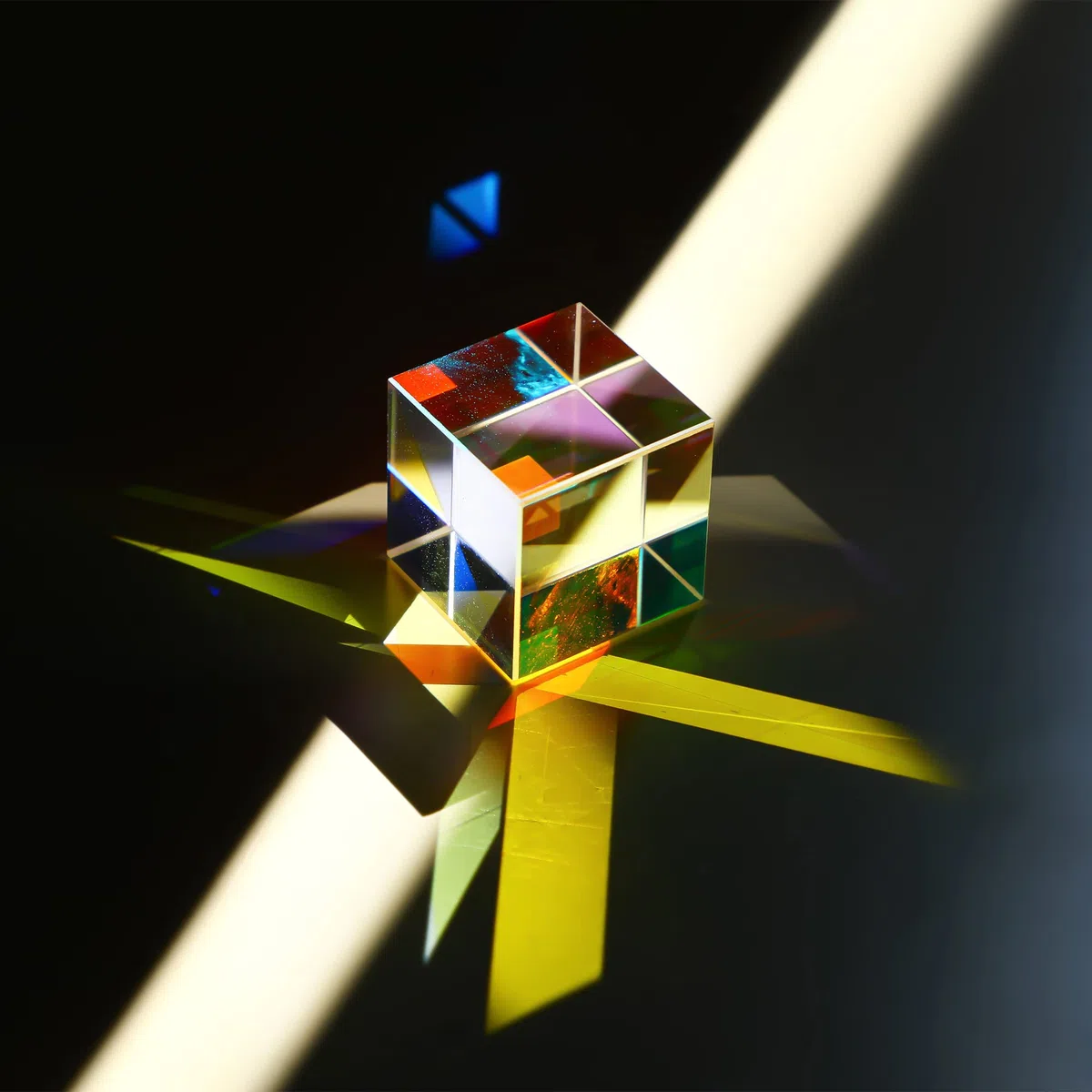 25 mm vetro ottico X-Cube Prisma RGB dispersione prismi per fisica e decorazione, spettro di luce modello educativo, puntelli fotografici
