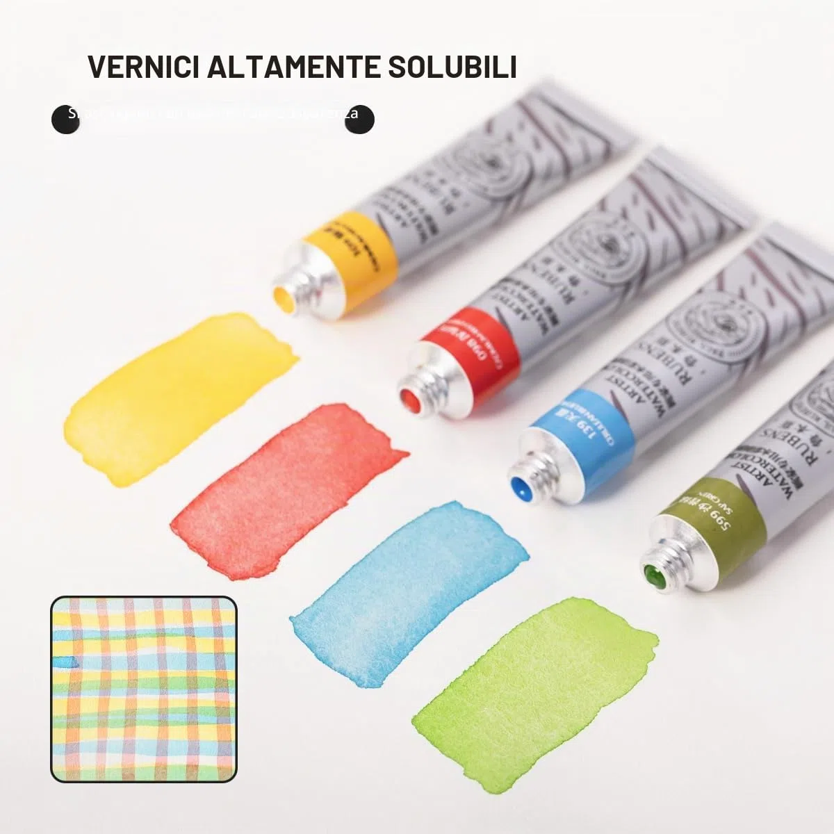 Paul Rubens Set di colori ad acquerello, 24 colori vivaci, tubetti da 12 ml, forniture artistiche per adulti, artisti e principianti