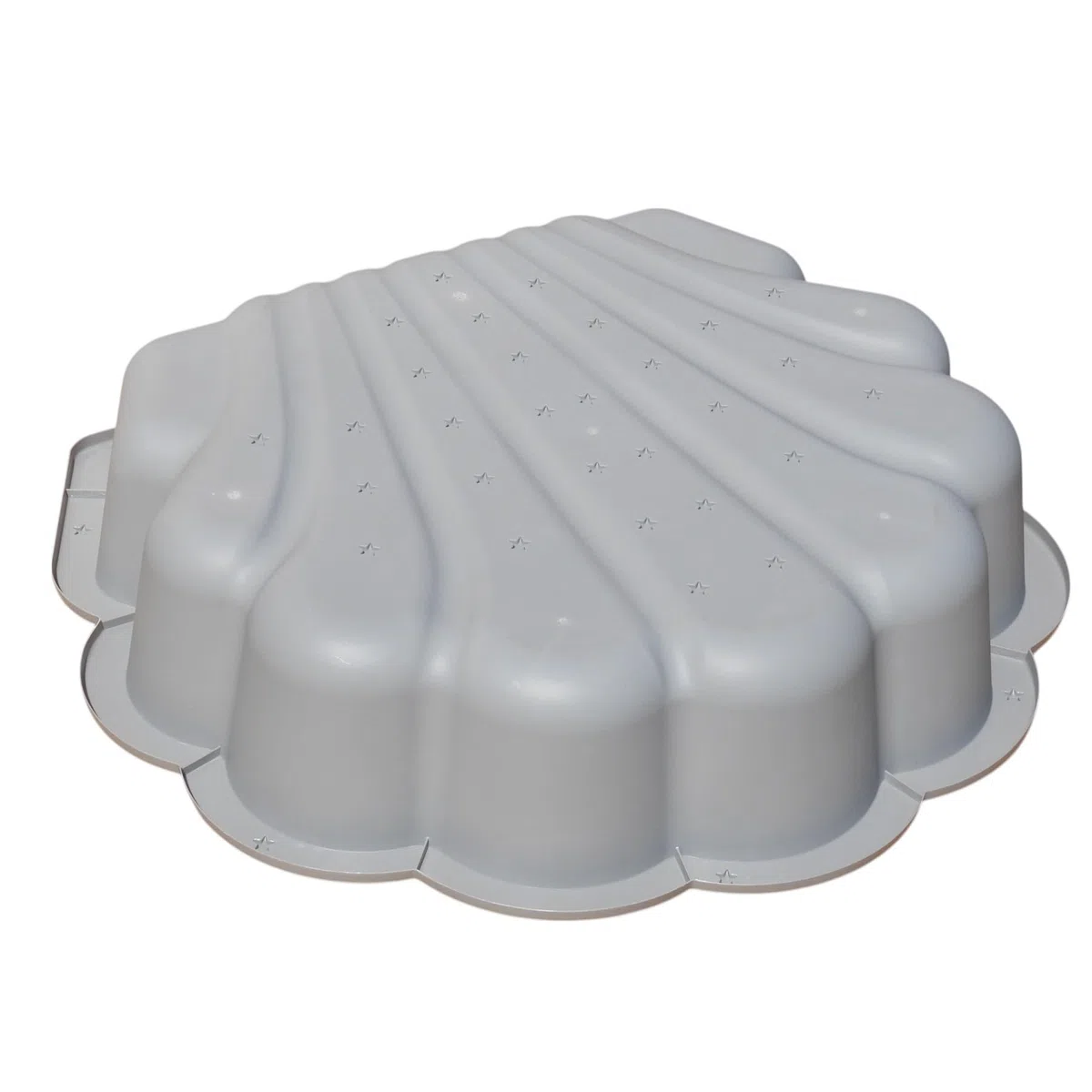 Conchiglia per sabbia e acqua, per bambini e animali, 86 cm, resistente, sicura e semplice, sabbiera senza copertura, 1 pezzo, grigio chiaro